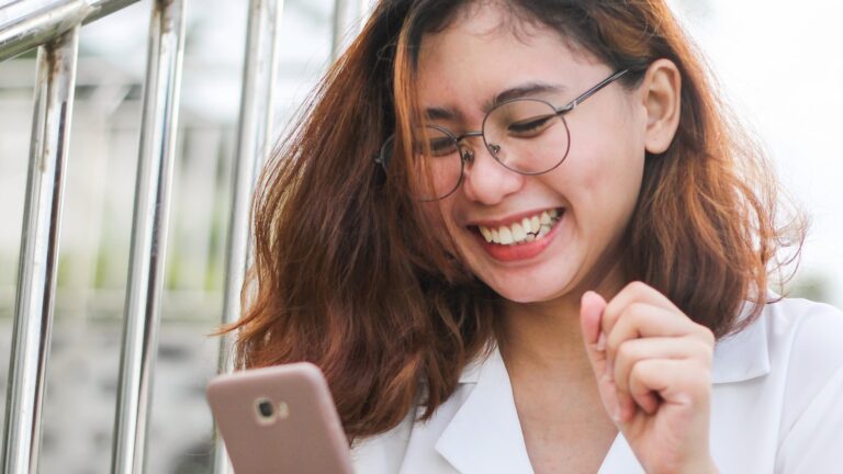 Woman laughing during a relaxed conversation with her partner