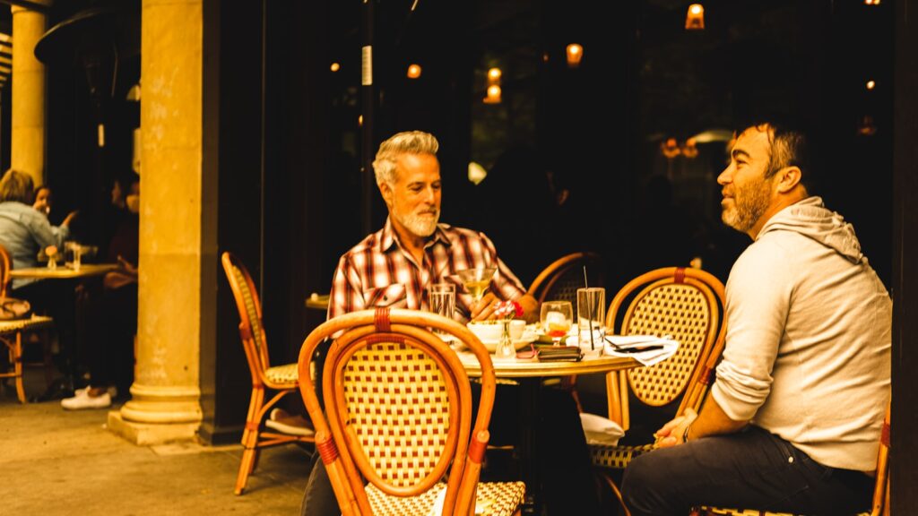 Man standing confidently before a date